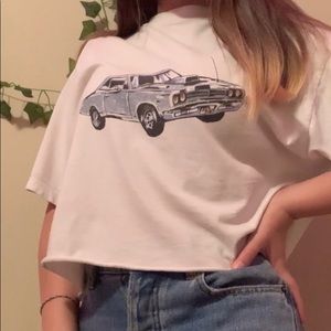 brandy mellvile aleena motor show 1984 cropped top